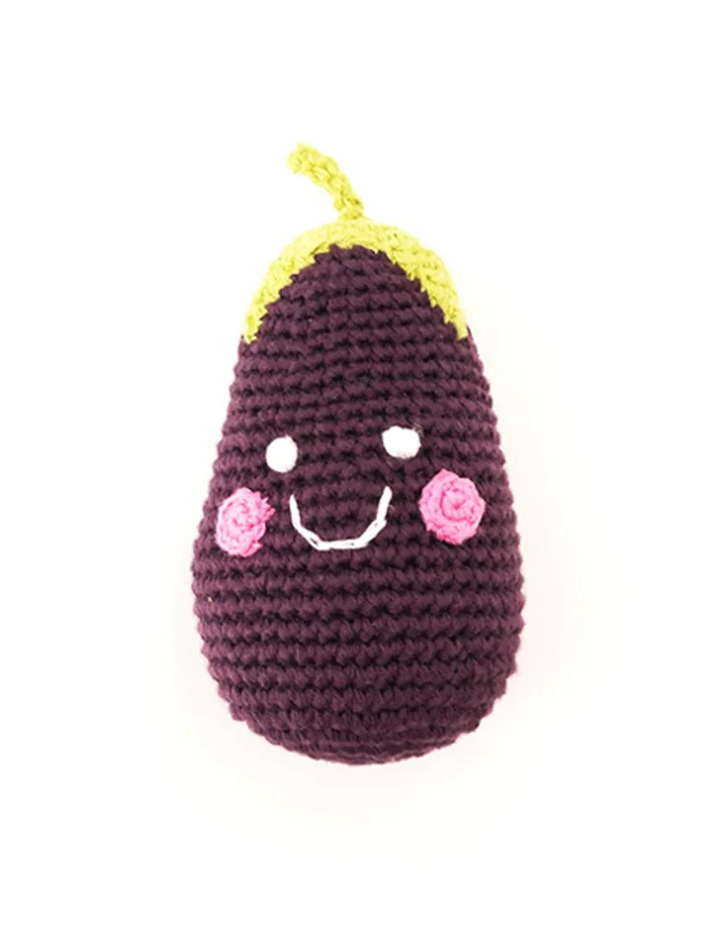 Aubergine crochet 14 cm Pebble Child - 