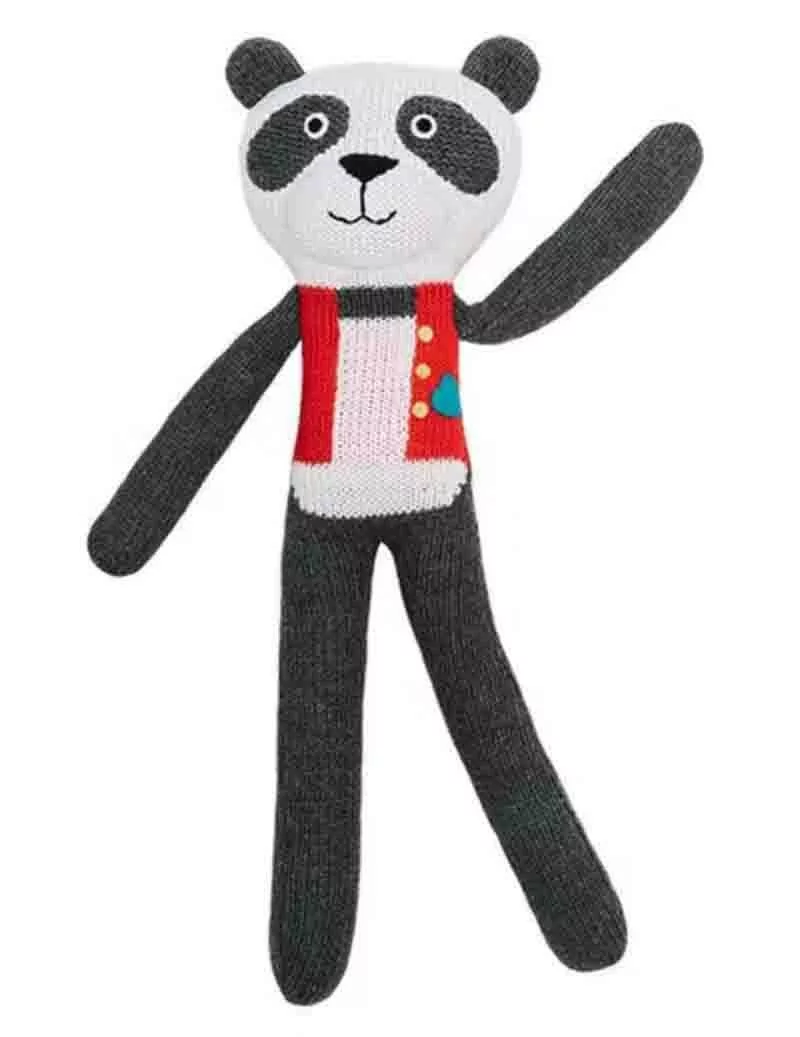 Doudou panda tricoté de la marque Hicks'up, 50 cm - 