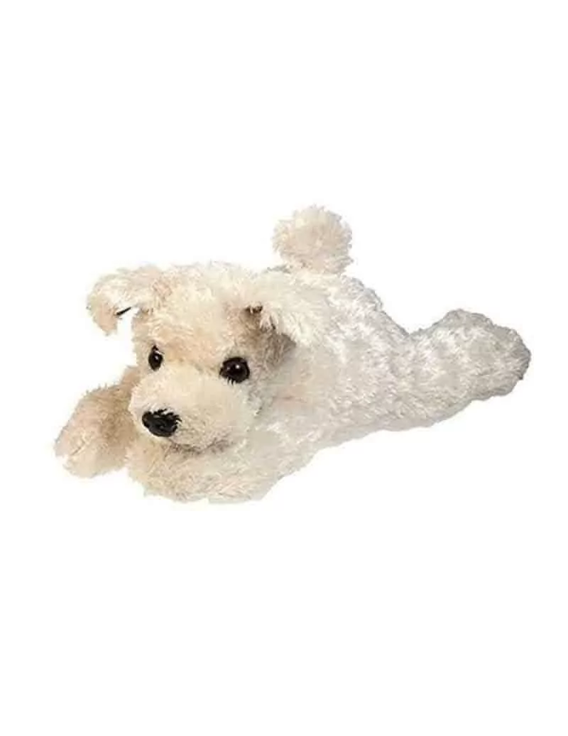 Le Doudou chien blanc, couché Houra 25 cm Les Petites Maries - 