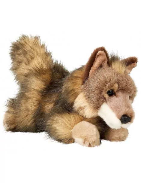 Peluche Louveteau couché - 24 cm -