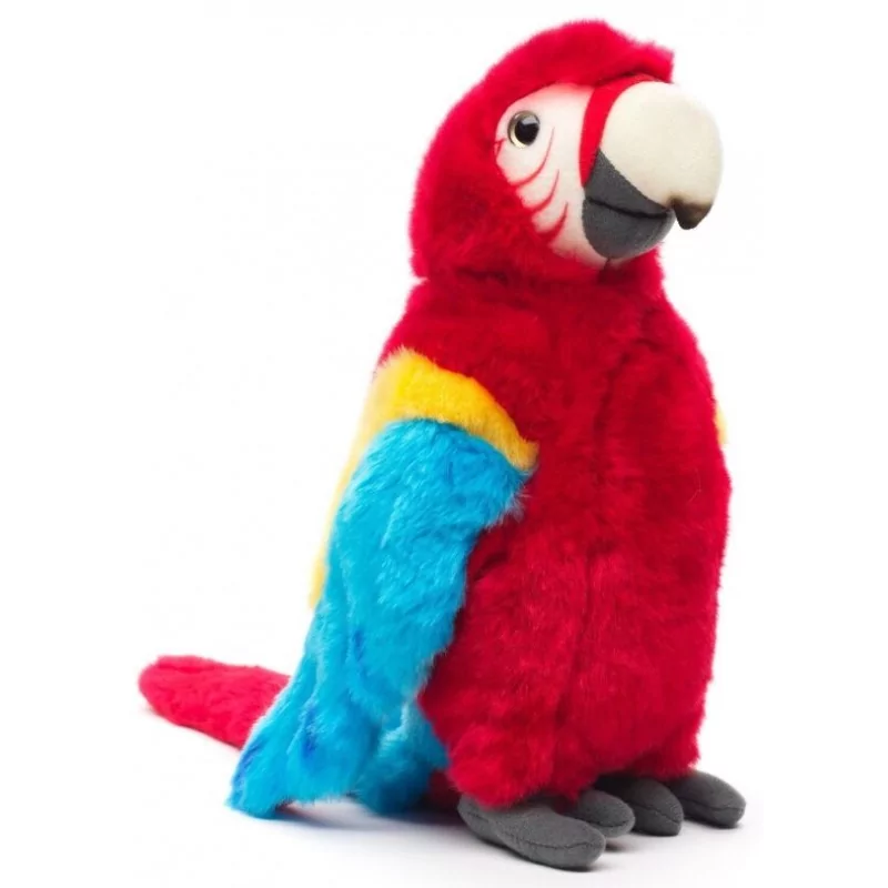 Peluche Perroquet (rouge) - 28 cm -