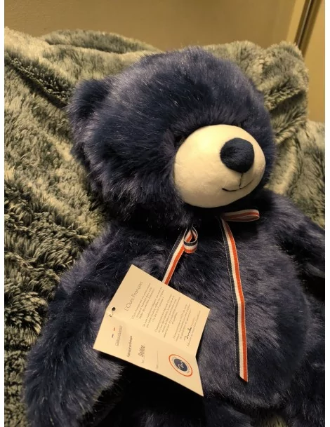 Peluche Ourson Marine 50 cm Fabriqué en France - 