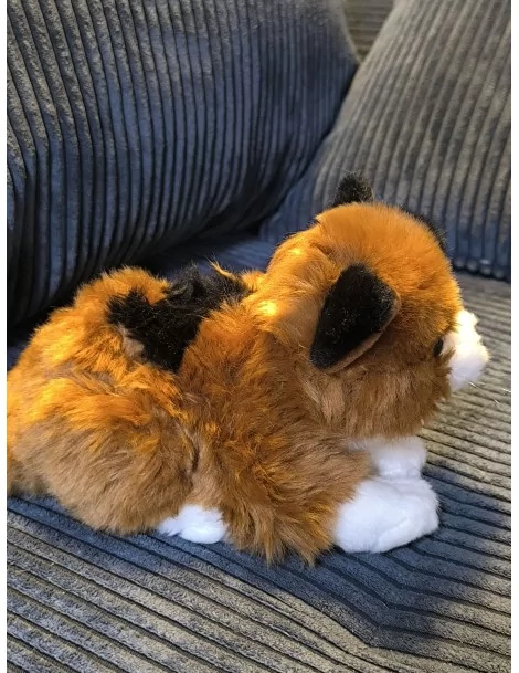 Chat couché (Calico) - 20 cm - 