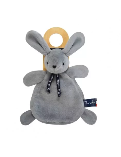 Lapin DORLOTIN - Doudou - Gris 22 cm Made In France - 