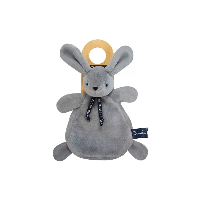 Lapin DORLOTIN - Doudou - Gris 22 cm Made In France - 