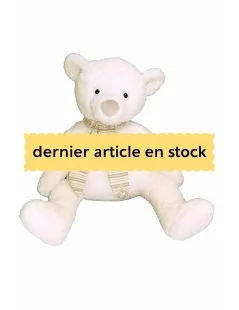 Gros Nounours en Peluche Blanc 100 cm Chloé Les Petites Marie -