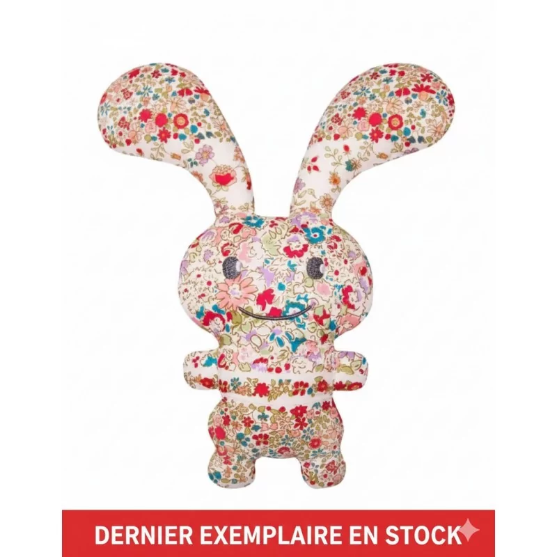 Hochet Bébé Fille Liberty Rouge Funny Bunny 24 cm Trousselier - 