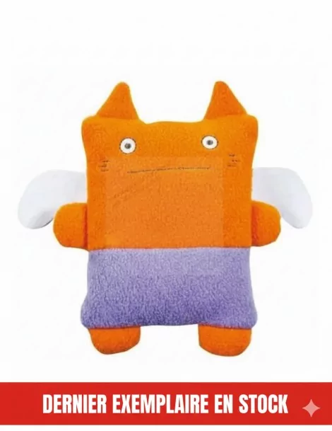 Doudou Chat Monstre Orange Lilas 20 cm Trousselier - 