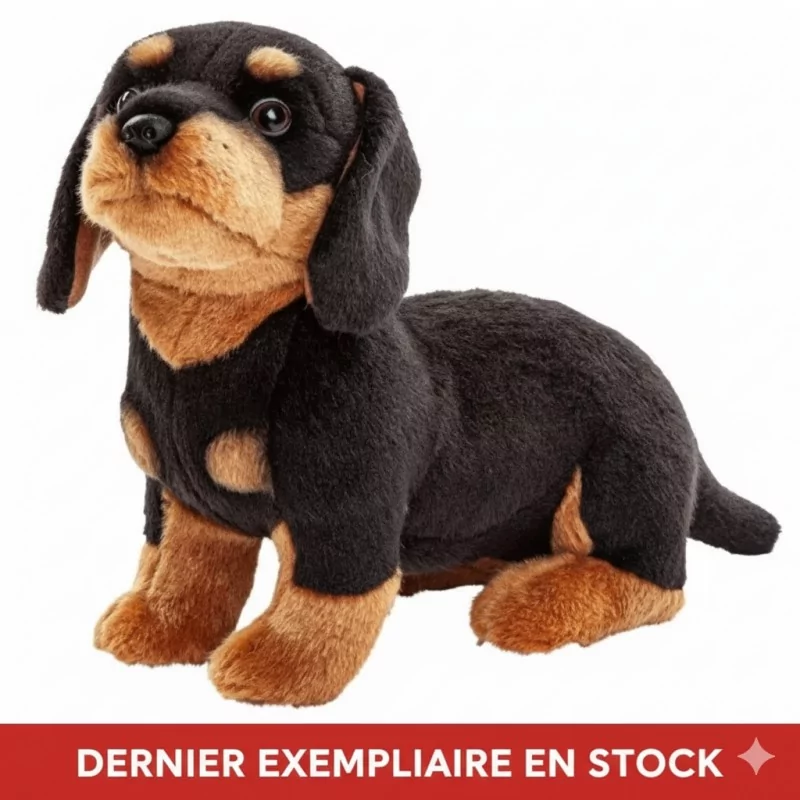 Peluche Chien teckel 27 CM Unitoys Ecofriendly -