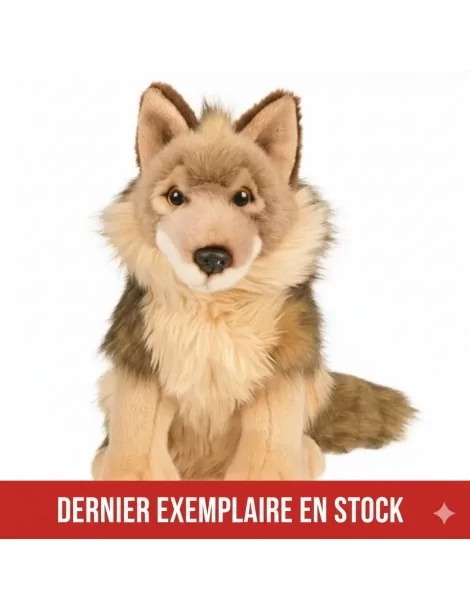 Peluche Loup, assis - 25 cm Unitoys Ecofriendly - 