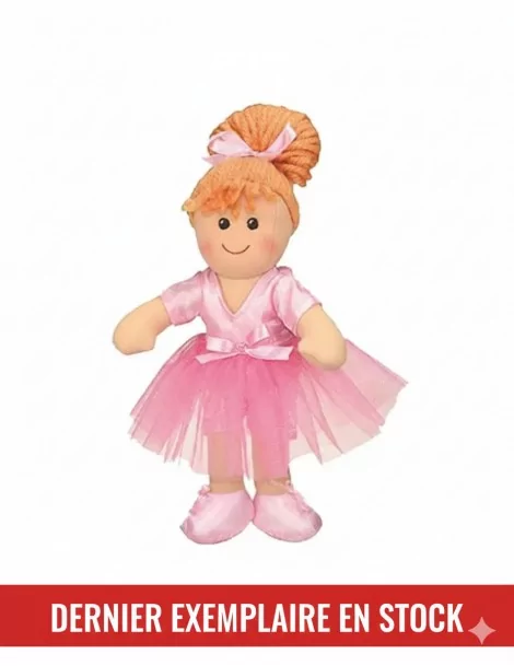 Poupée de Chiffon Rose 25 cm Costume Danseuse - Les Petites Maries | Ballerine - 