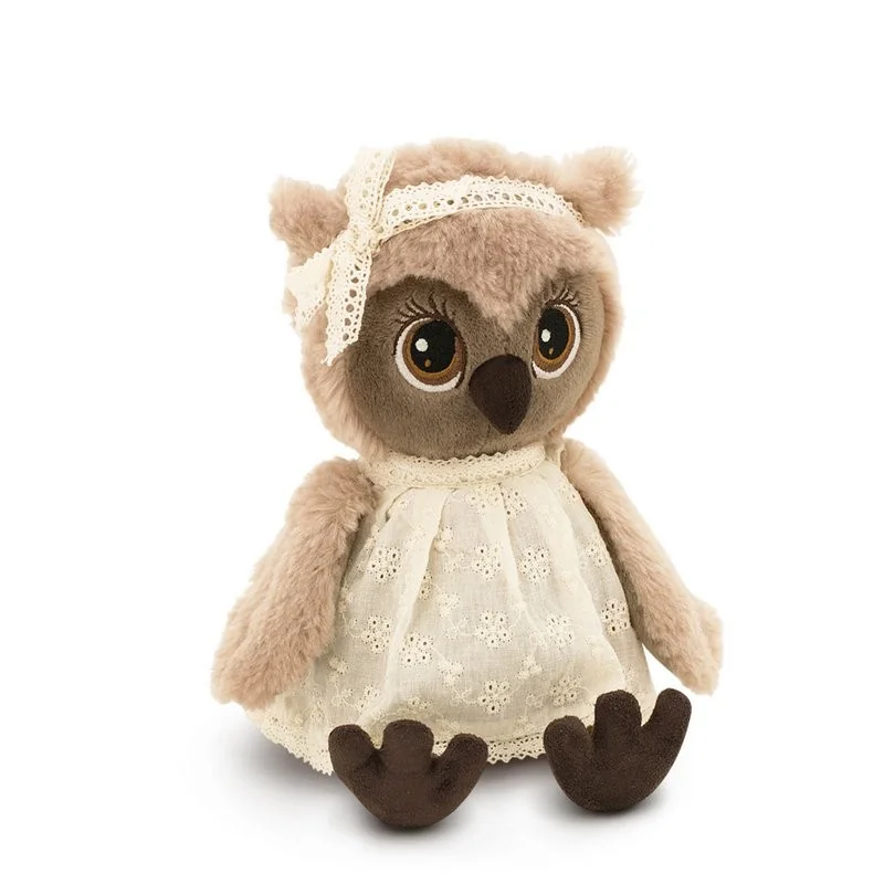 Peluche chouette Sonya mignonne 25 cm Orange Toys -