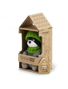 Peluche, Collection Life - Deny le raton avec son bonnet (18 cm) - 