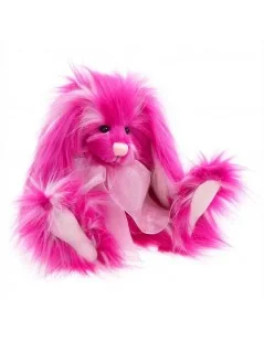 Lapin en peluche fait main « Raspberry Ripple » de collection 28 cm - 