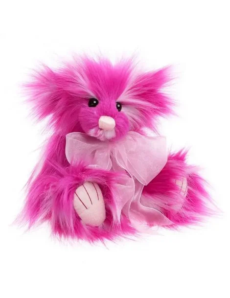 Ourson en peluche artisanal cupcake framboise à collectionner 23 cm Charlie Bears - 